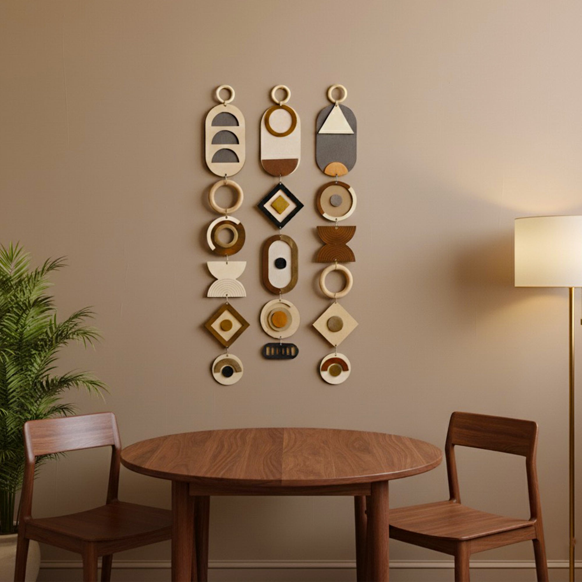 Kahve & Bej Duvar Dekoru, Toprak Tonlara Sahip Duvar Süsü