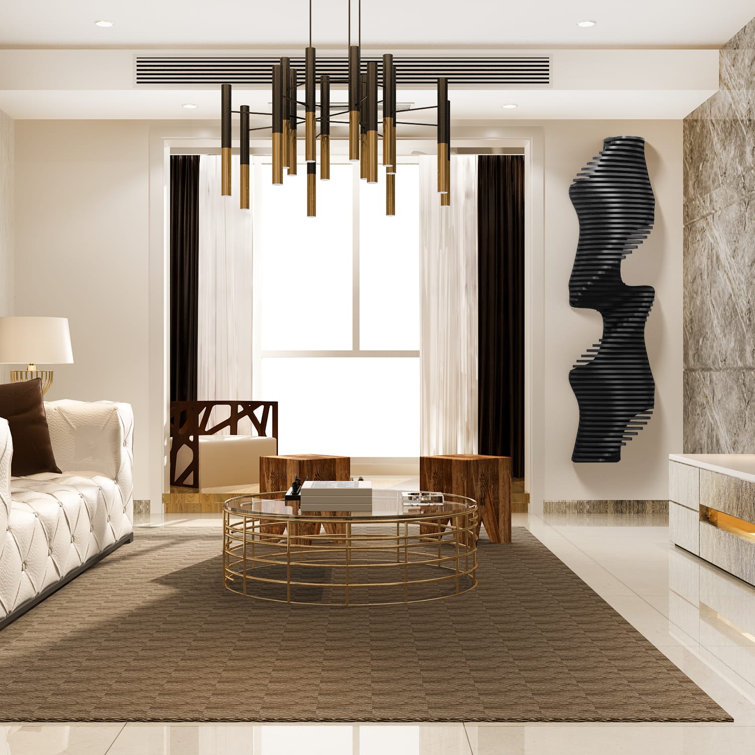 Parametrik Ahşap Duvar Dekoru | 3D Akustik Panel | Modern Büyük Duvar Sanatı | Oturma Odası & Ofis Dekorasyonu