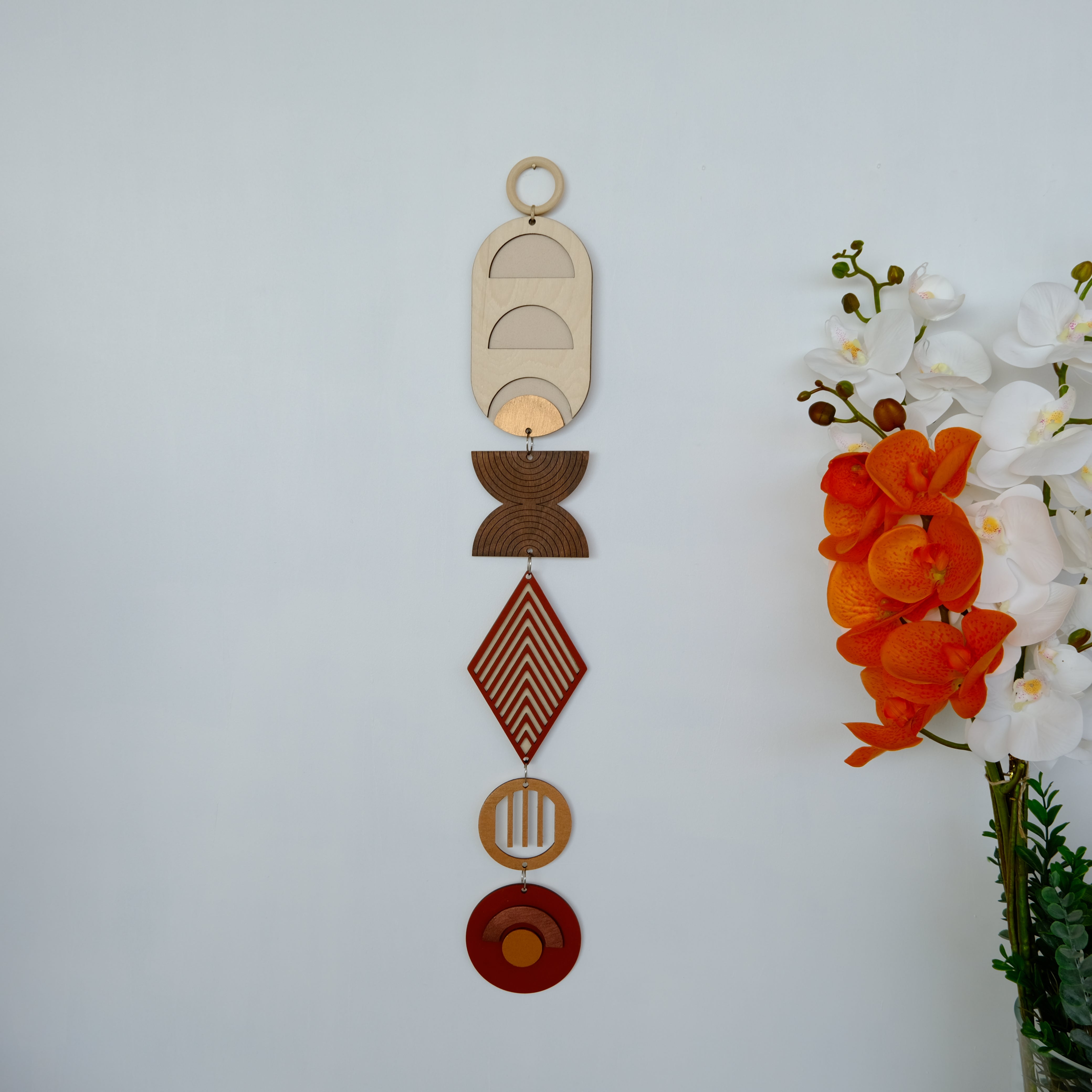 Venocci-Harmony Modern geometrik ahşap duvar dekoru – el yapımı, doğal huş kontrplak