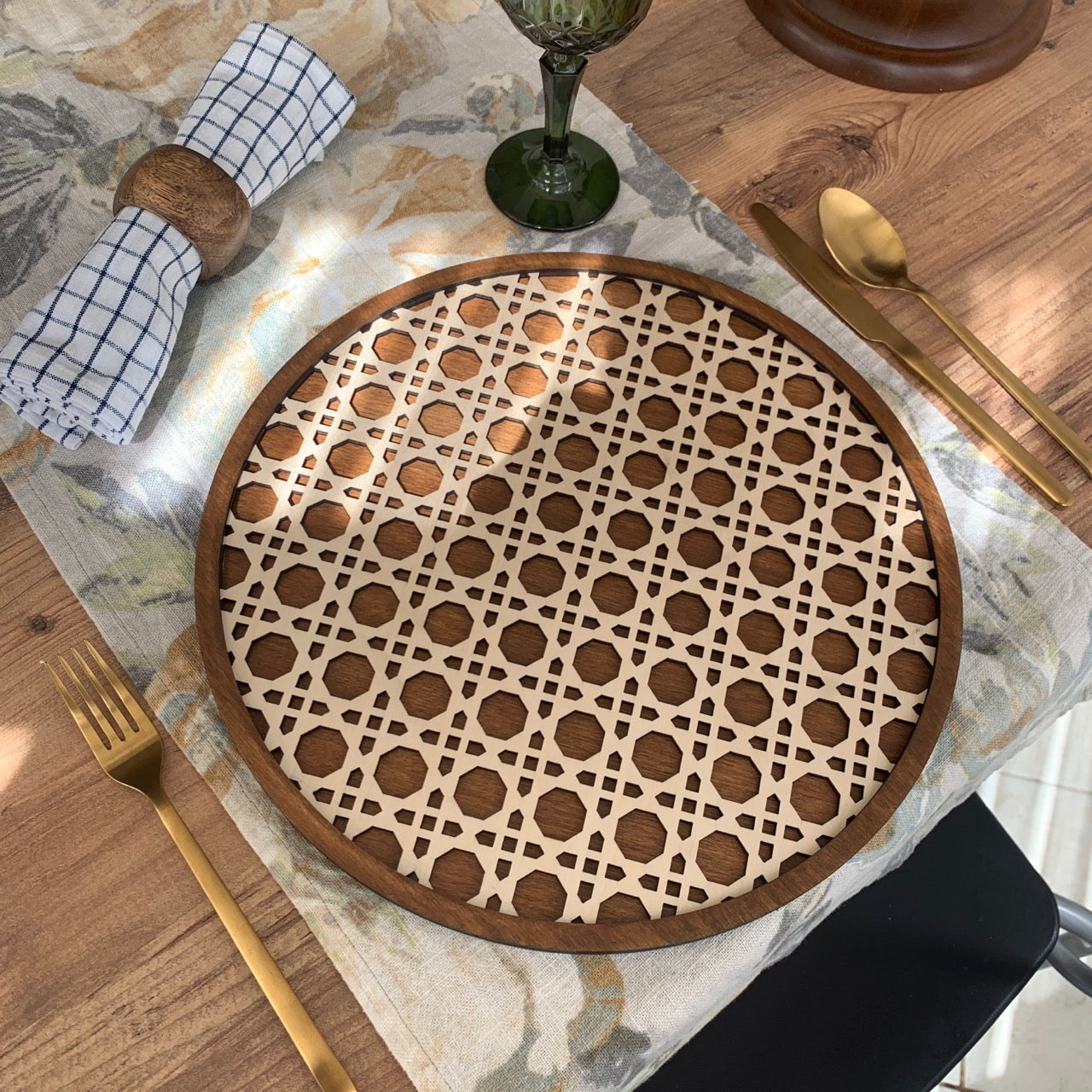 Rattan Ahşap Supla, Yemek Masası Dekoru