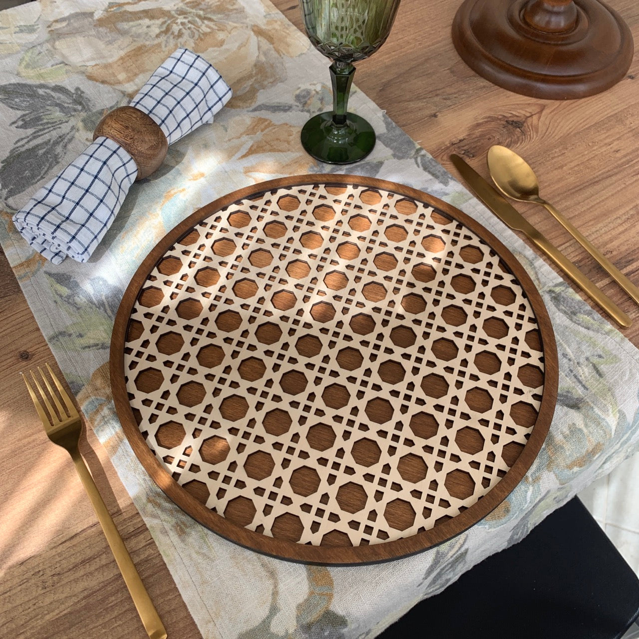 Rattan Ahşap Supla, Yemek Masası Dekoru