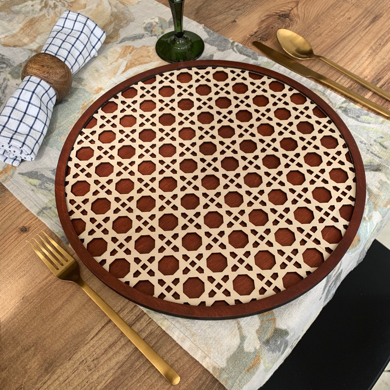 Rattan Ahşap Supla, Yemek Masası Dekoru