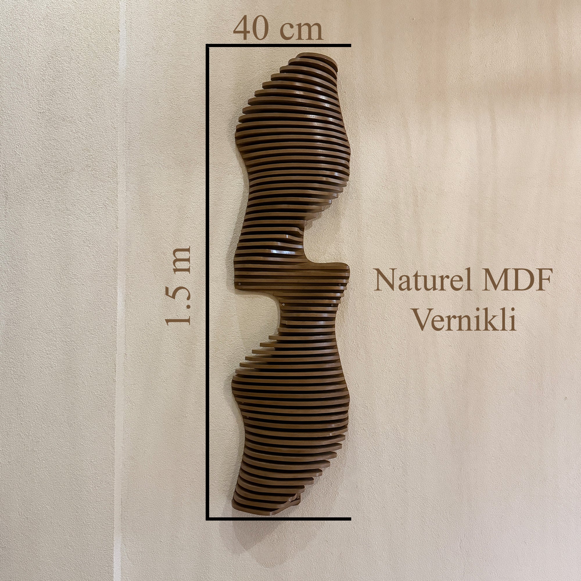 Parametrik Ahşap Duvar Dekoru | 3D Akustik Panel | Modern Büyük Duvar Sanatı | Oturma Odası & Ofis Dekorasyonu