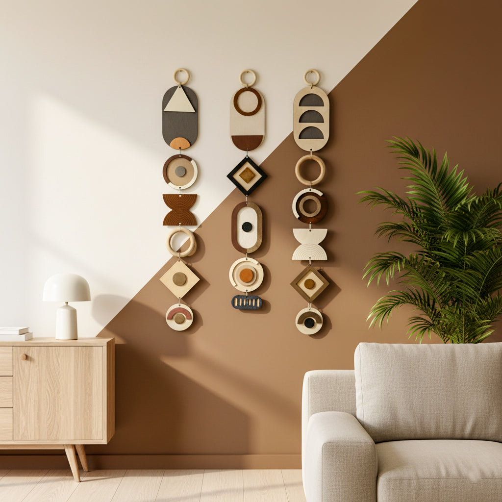 Kahve & Bej Duvar Dekoru, Toprak Tonlara Sahip Duvar Süsü