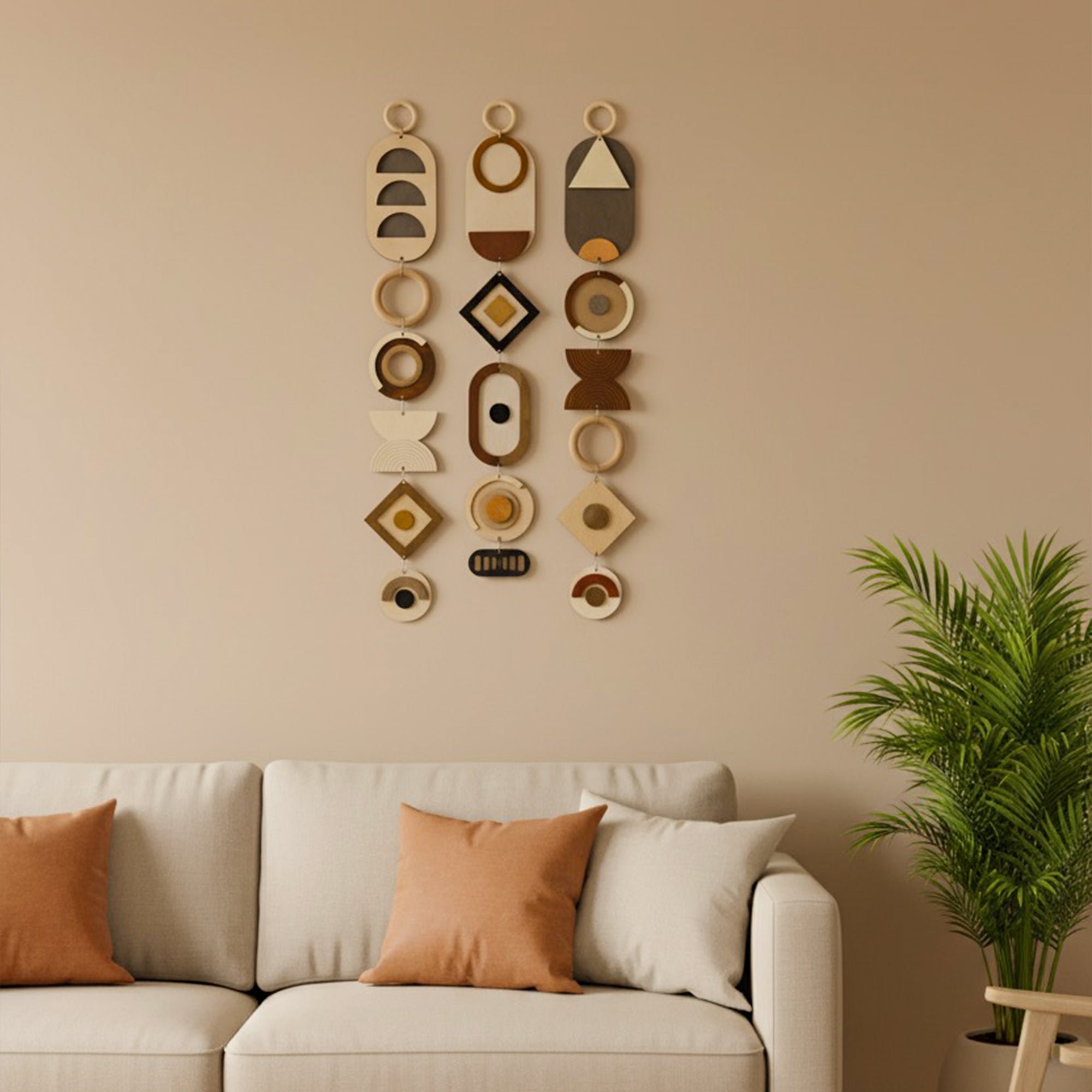 Kahve & Bej Duvar Dekoru, Toprak Tonlara Sahip Duvar Süsü