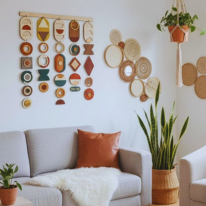 Venocci-Harmony Modern geometrik ahşap duvar dekoru – el yapımı, doğal huş kontrplak