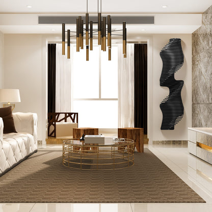 Parametrik Ahşap Duvar Dekoru | 3D Akustik Panel | Modern Büyük Duvar Sanatı | Oturma Odası & Ofis Dekorasyonu