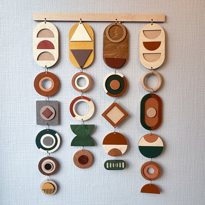 Venocci-Harmony Modern geometrik ahşap duvar dekoru – el yapımı, doğal huş kontrplak