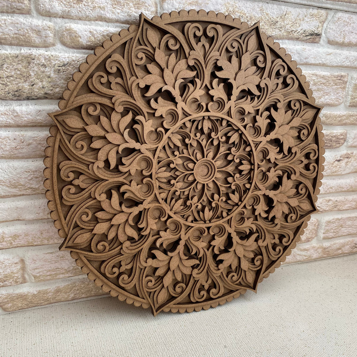 Ahşap mandala duvar dekoru – ahşap doku