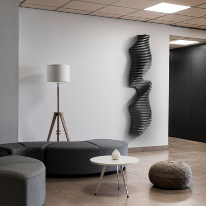 Parametrik Ahşap Duvar Dekoru | 3D Akustik Panel | Modern Büyük Duvar Sanatı | Oturma Odası & Ofis Dekorasyonu