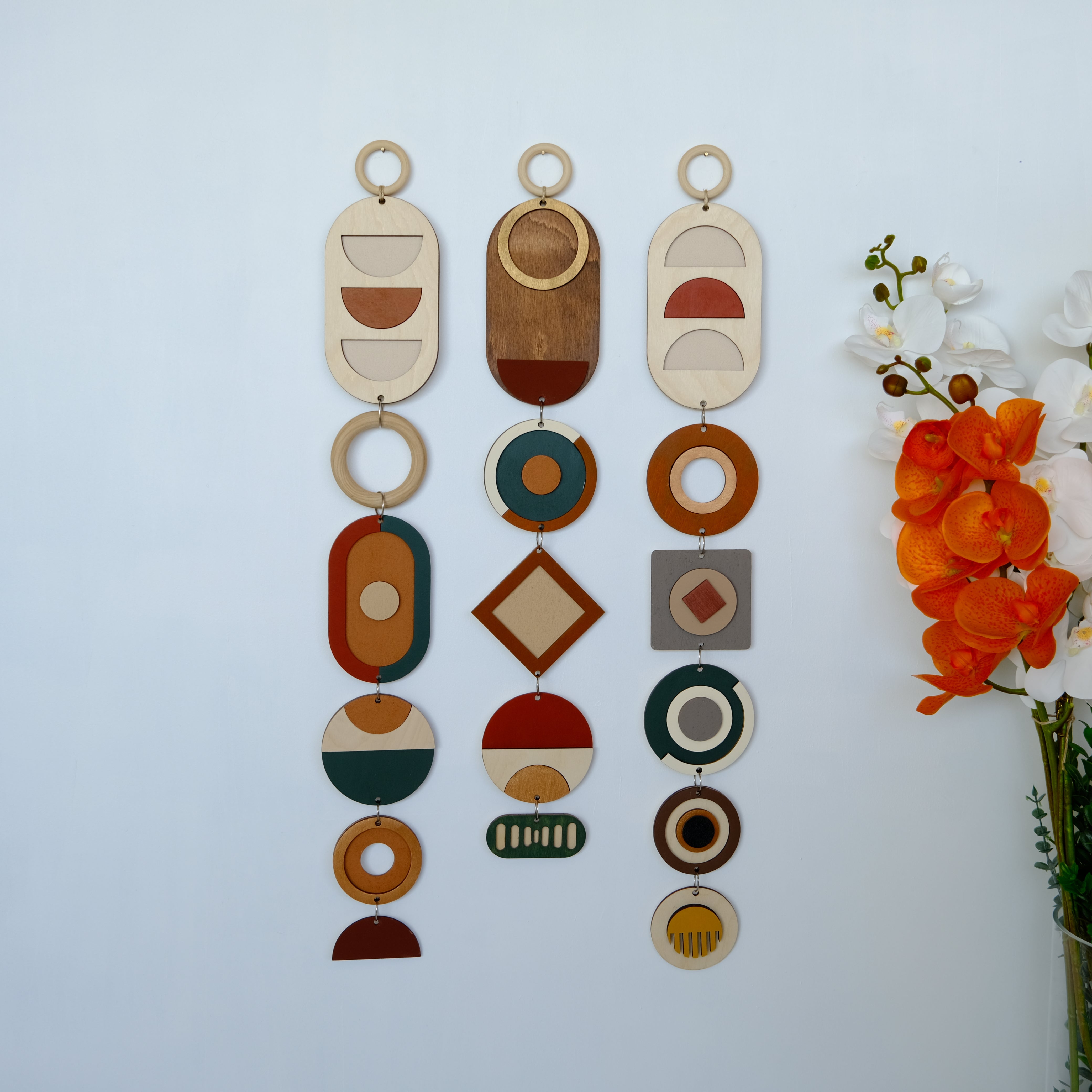 Venocci-Harmony Modern geometrik ahşap duvar dekoru – el yapımı, doğal huş kontrplak