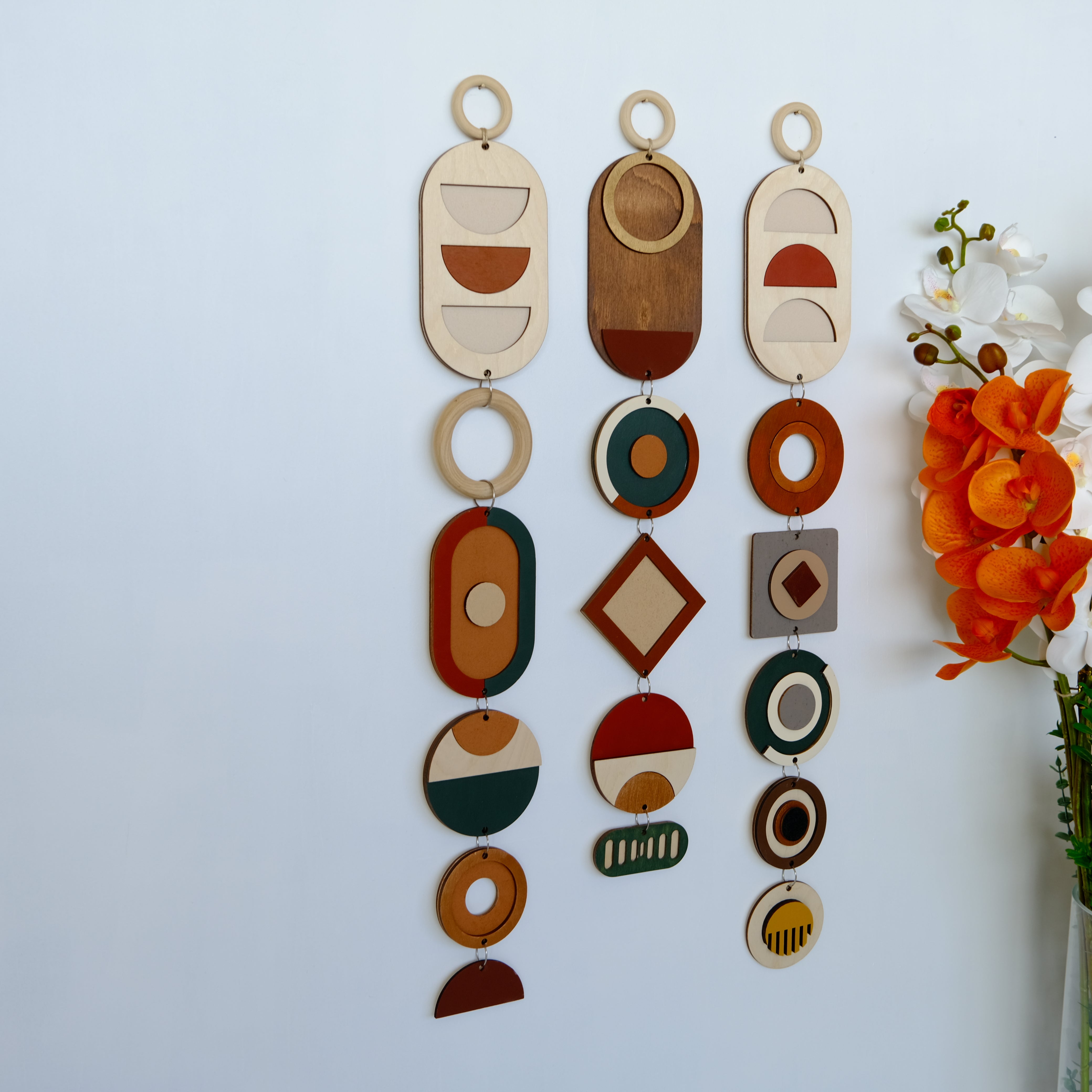 Venocci-Harmony Modern geometrik ahşap duvar dekoru – el yapımı, doğal huş kontrplak