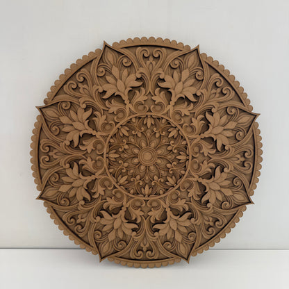 Ahşap mandala duvar dekoru – desen detayı