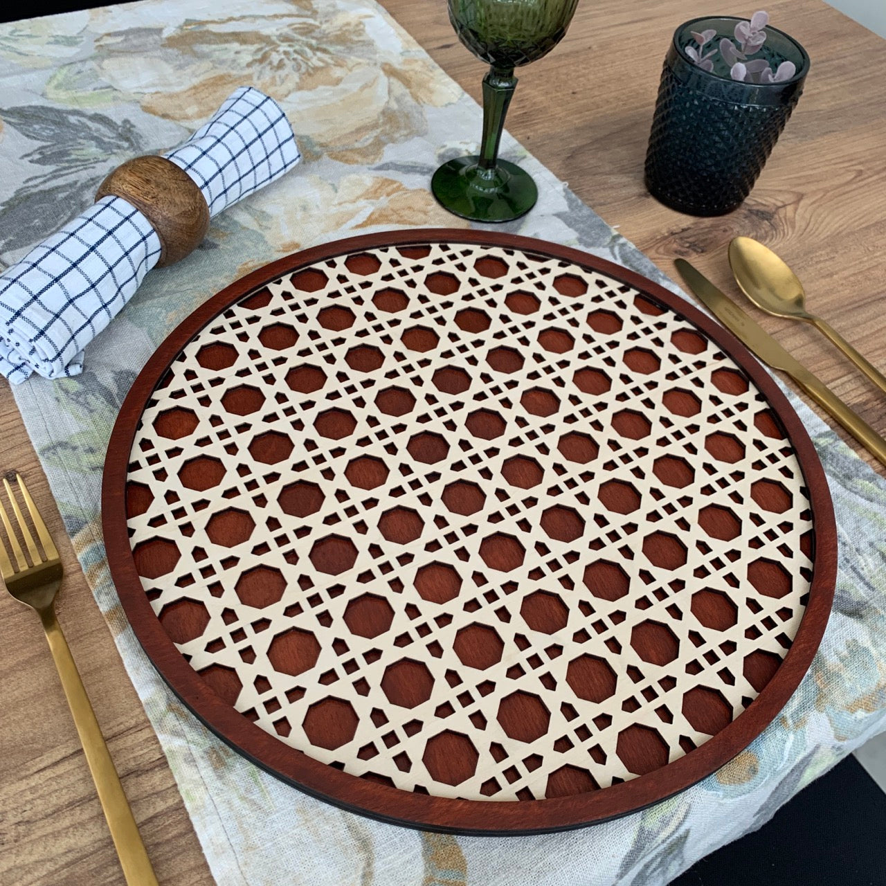 Rattan Ahşap Supla, Yemek Masası Dekoru