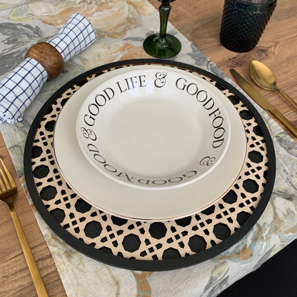 Rattan Ahşap Supla, Yemek Masası Dekoru