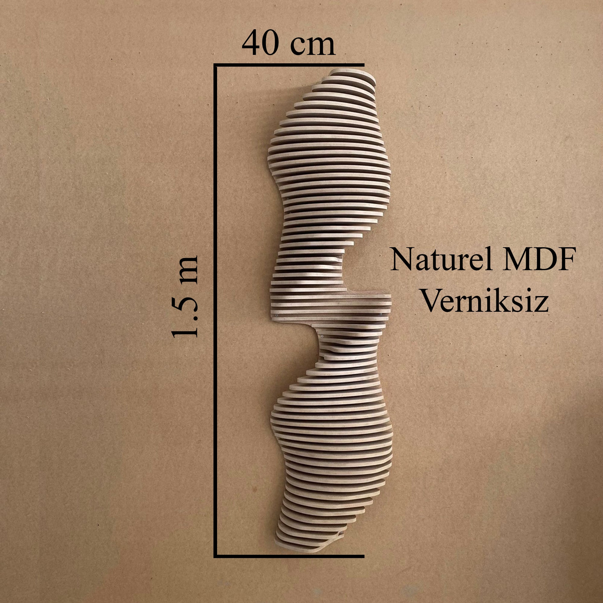 Parametrik Ahşap Duvar Dekoru | 3D Akustik Panel | Modern Büyük Duvar Sanatı | Oturma Odası & Ofis Dekorasyonu