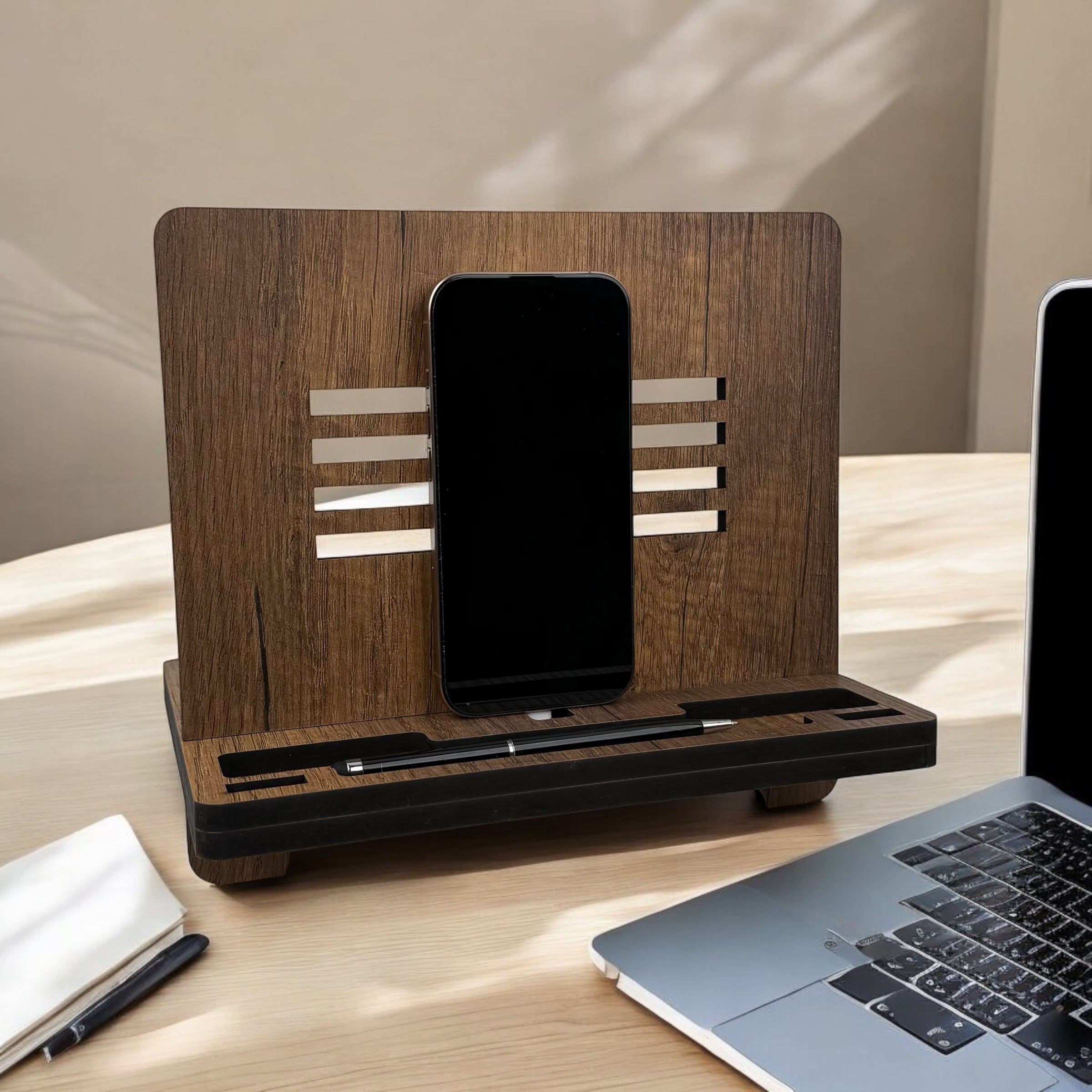 Ahşap Dekoratif Masaüstü Organizer