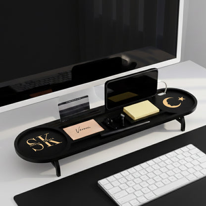 Kurumsal & Kişiye özel Hediye Ahşap Masaüstü Oval Organizer