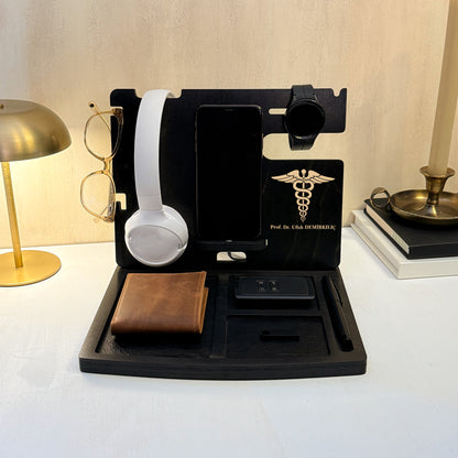 Masaüstü Organizer - Telefon, Saat, Cüzdan Standı