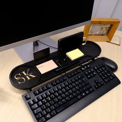 Kurumsal & Kişiye özel Hediye Ahşap Masaüstü Oval Organizer