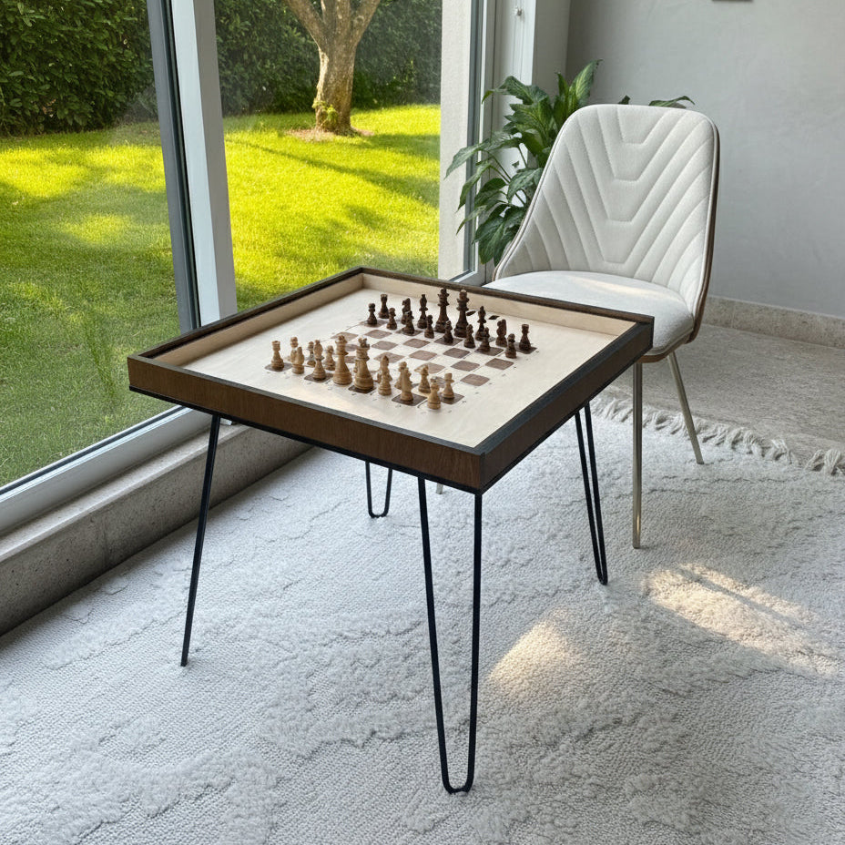 Çok Fonksiyonlu Satranç, Puzzle ve Orta Sehpa, Kahve Sehpası